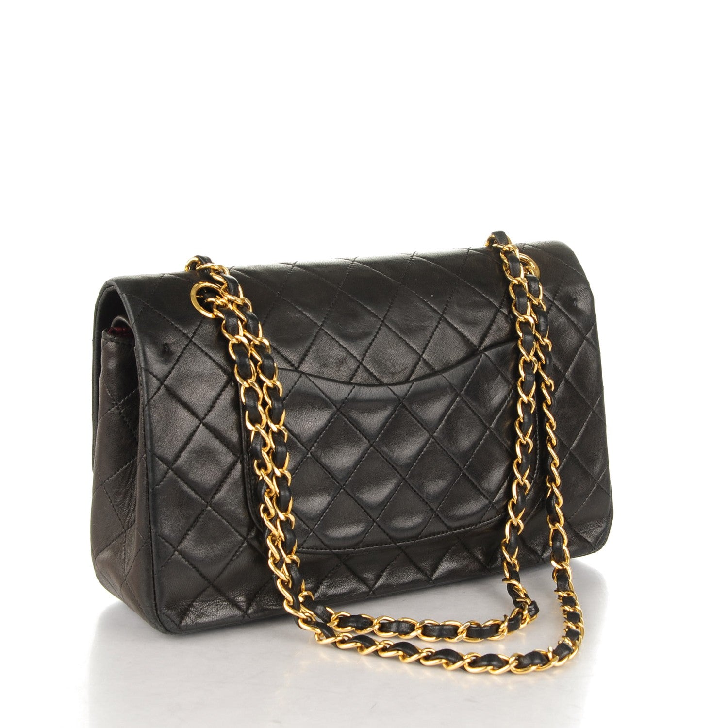 Chanel Lambskin Quilted Medium Double Flap Black 3 of 7