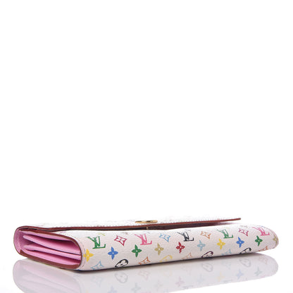 Louis Vuitton Monogram Multicolor Sarah Wallet White Litchi 4 of 8