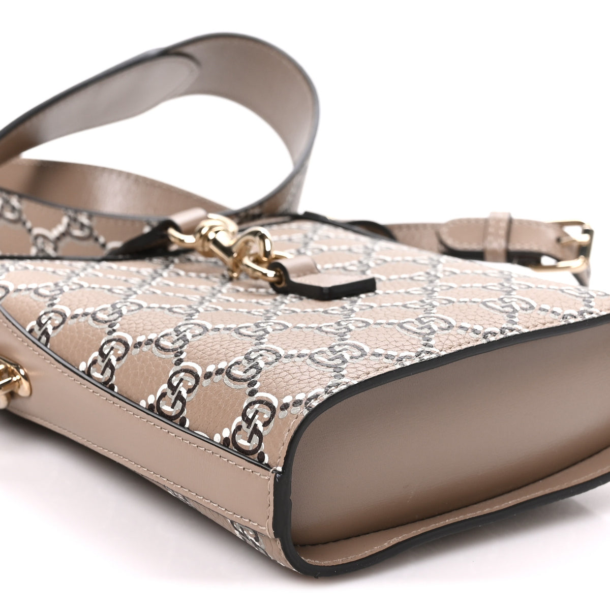 GG Shadow Monogram Mini Bucket Bag Beige
