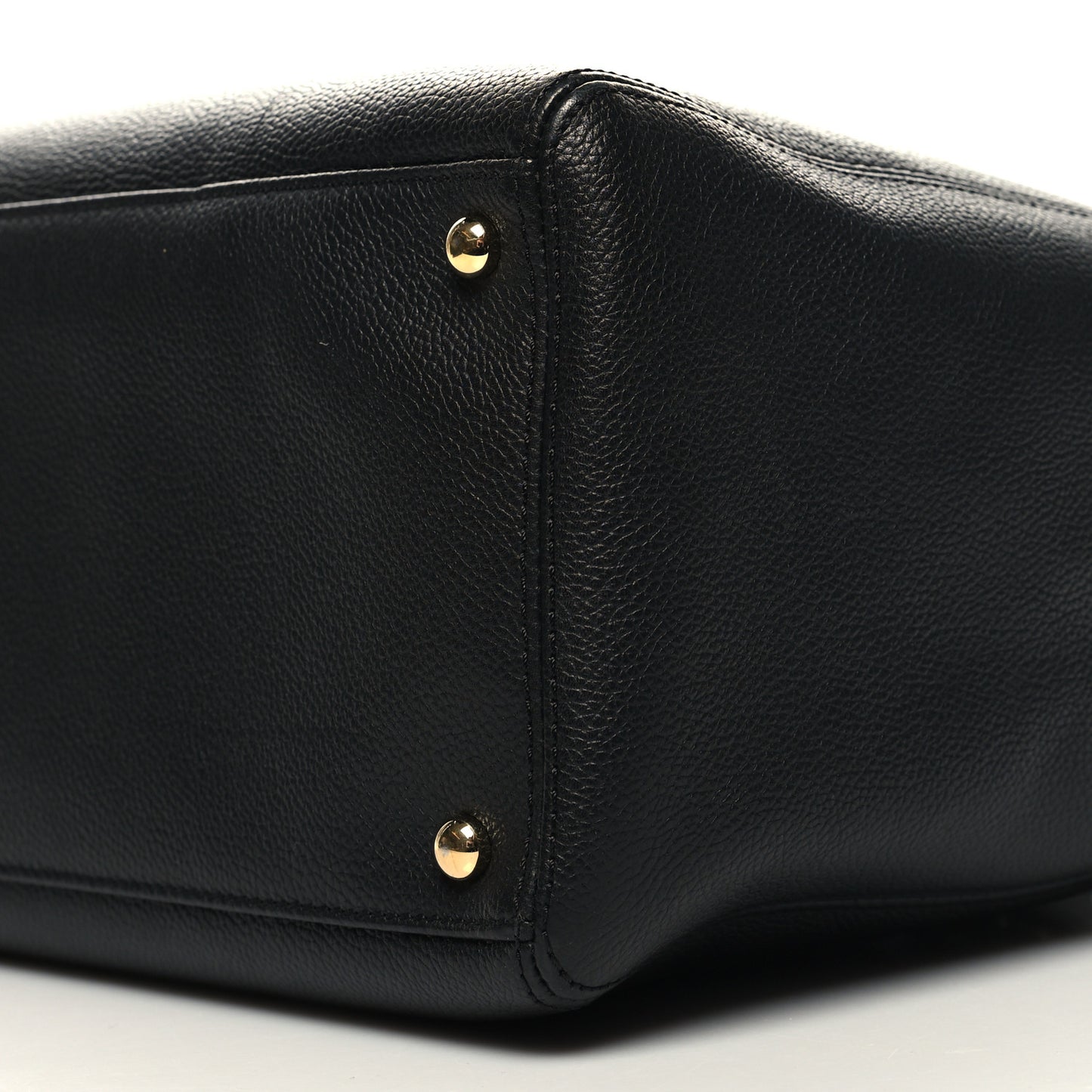 Calfskin Cerf Executive Shopper Tote Black