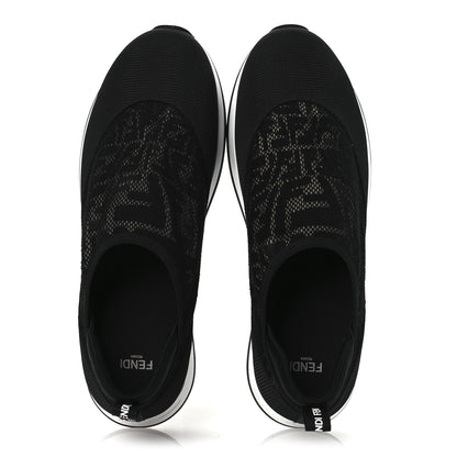 Fendi X SARAH COLEMAN Mesh FF Vertigo Runner Slip On Sneakers 39 Black 2 of 12