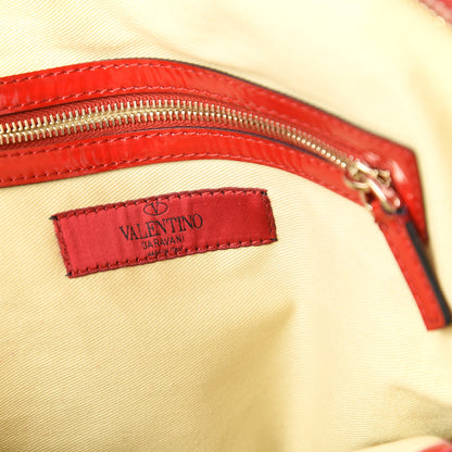 Valentino Garavani Patent Lacca Bow Dome Tote Red 8 of 12