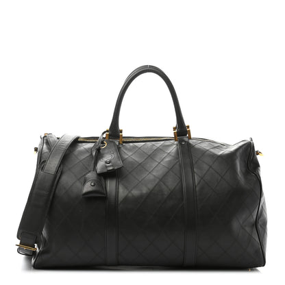 Chanel Calfskin Stitched CC Boston Black 1 of 16
