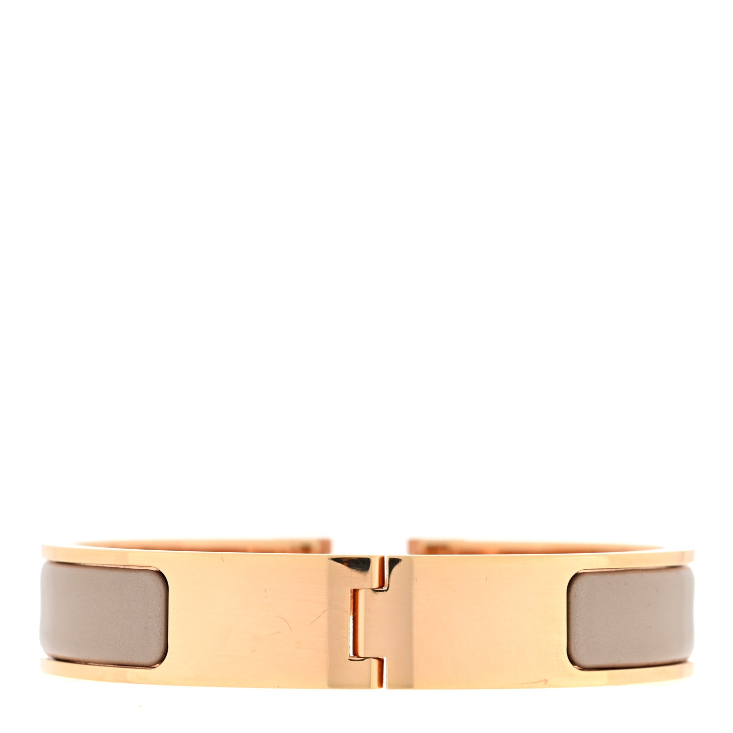 Hermes Enamel Narrow Clic Clac H Bracelet PM Chataigne 3 of 5