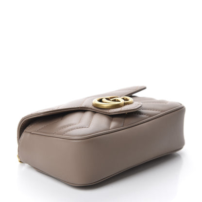 Gucci Calfskin Matelasse Super Mini GG Marmont Shoulder Bag Porcelain Rose 5 of 12