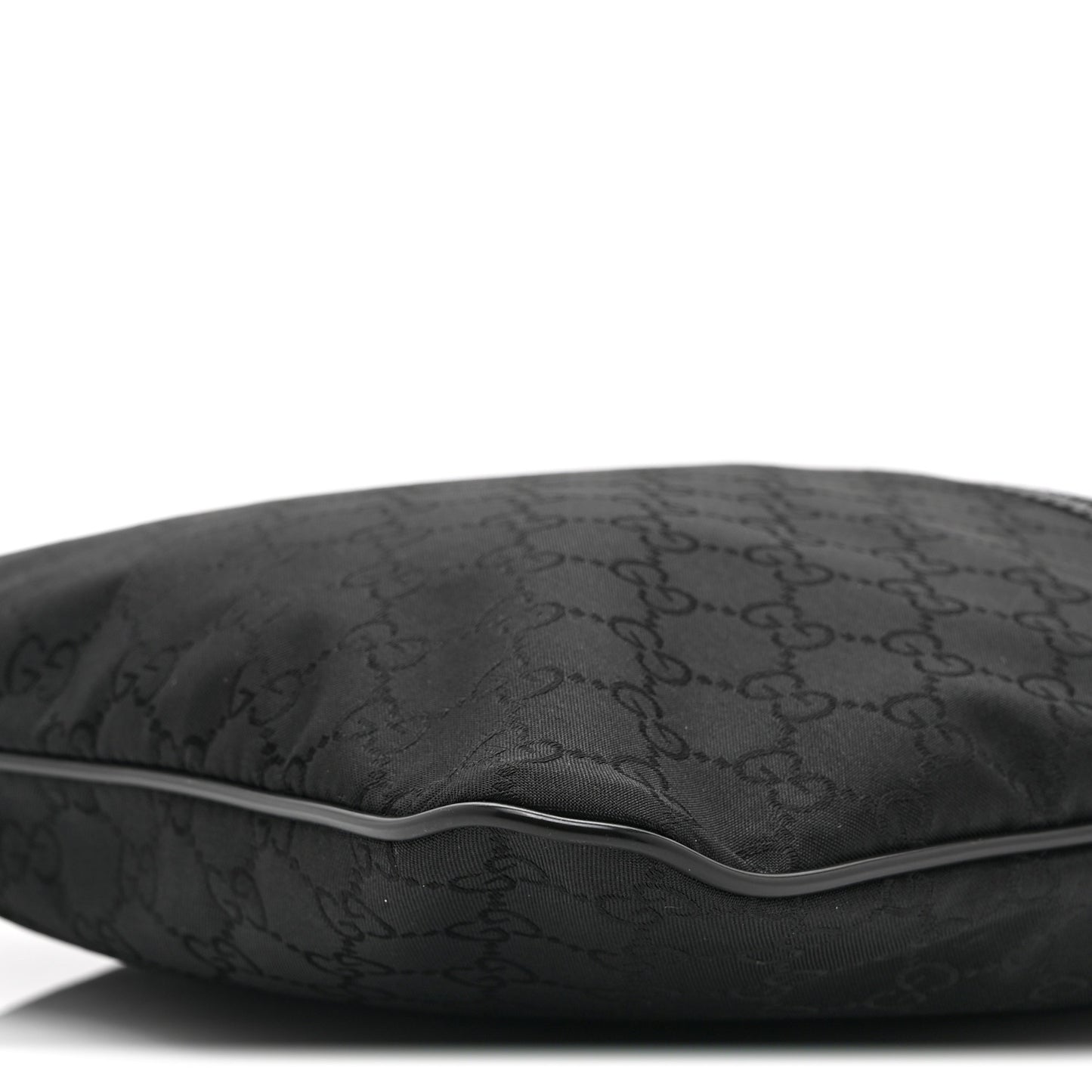Nylon Monogram Small Flat Messenger Bag Black