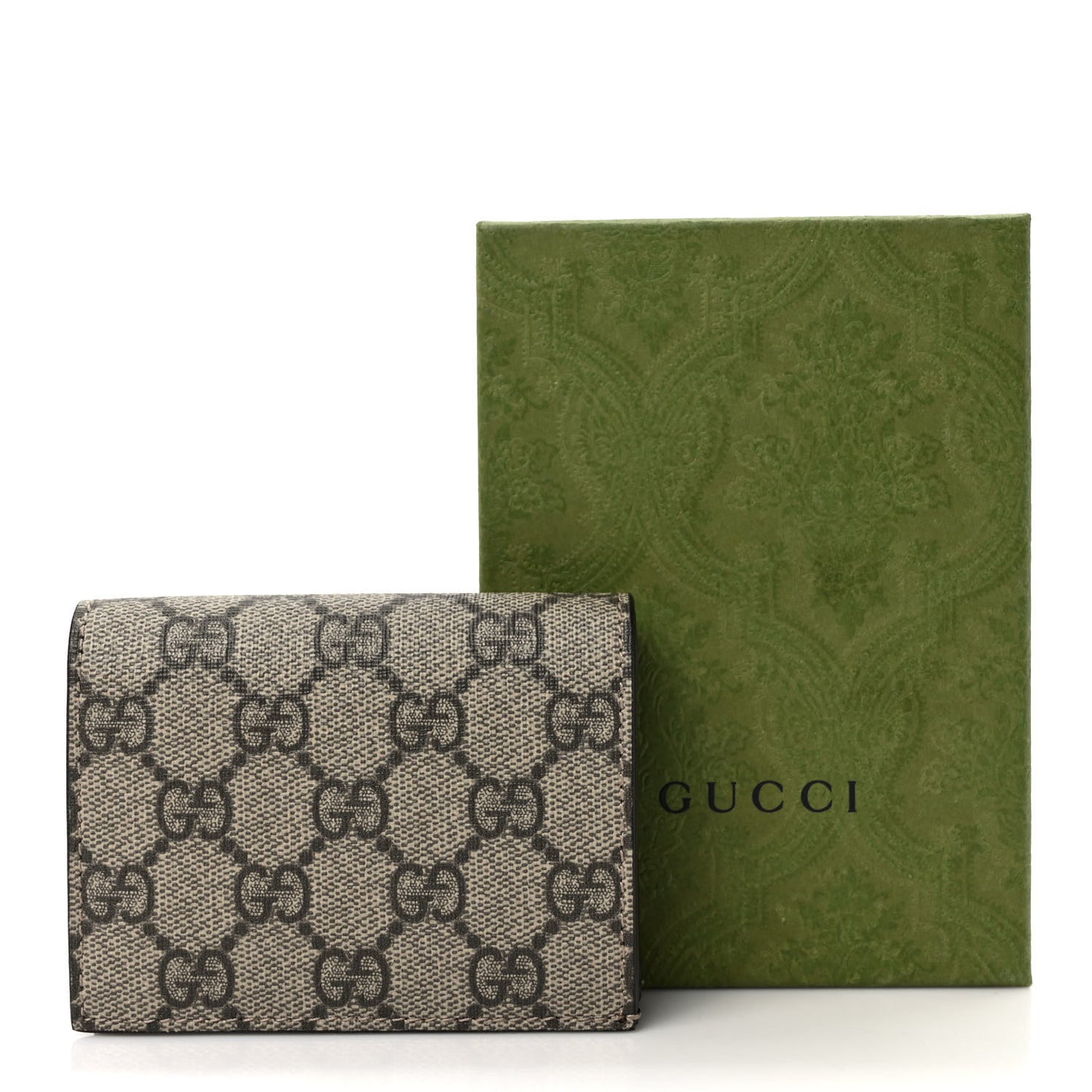 GG Supreme Monogram Card Case Beige