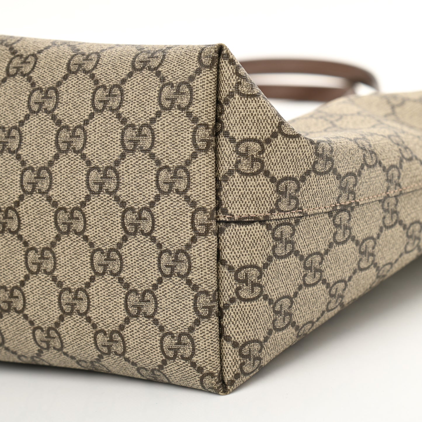 GG Supreme Monogram Medium Ophidia Shopping Tote Brown