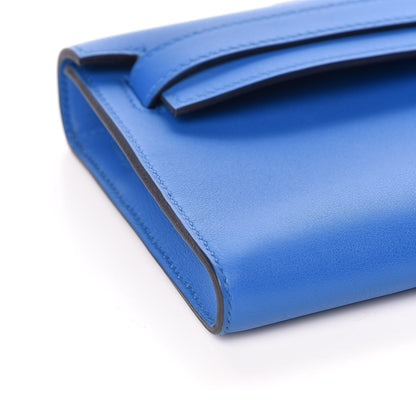 Hermes Swift Kelly Cut Clutch Pochette Bleu Zanzibar 20 of 23