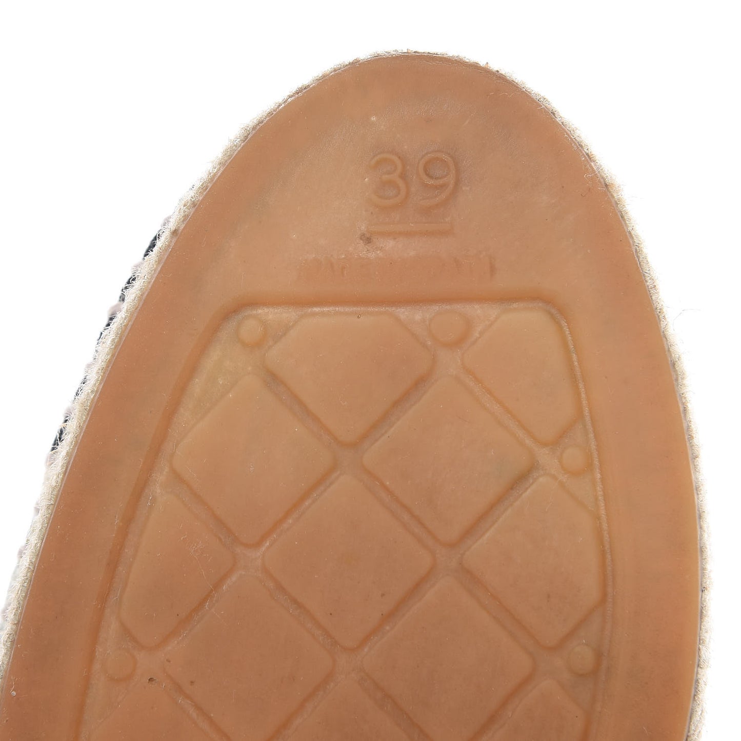 Linen CC Espadrilles 39 Beige Black