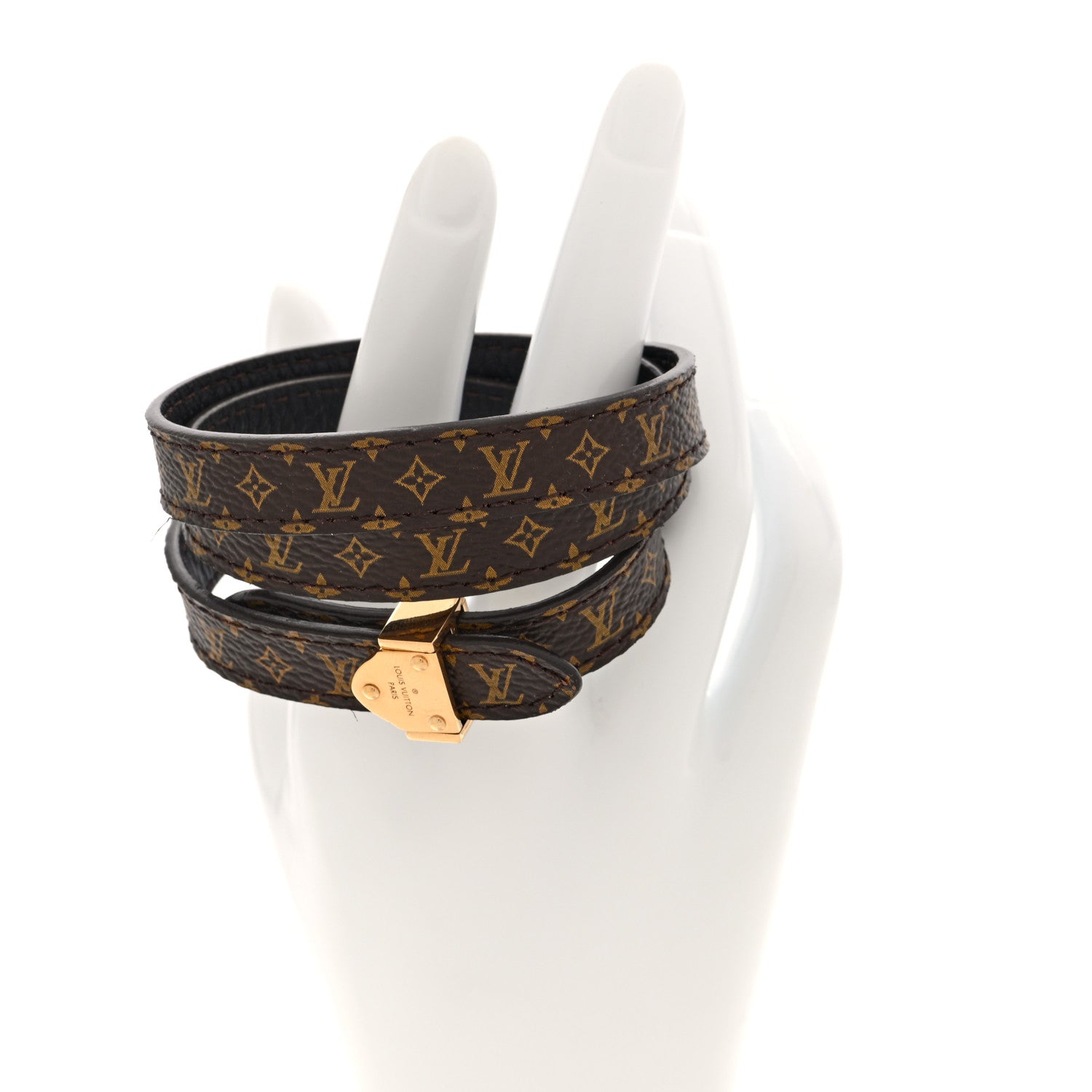 Louis Vuitton Monogram Double Wrap Bracelet 17 2 of 4