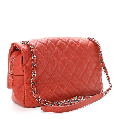 Chanel Caviar Quilted Jumbo Easy Flap Red 3 of 10