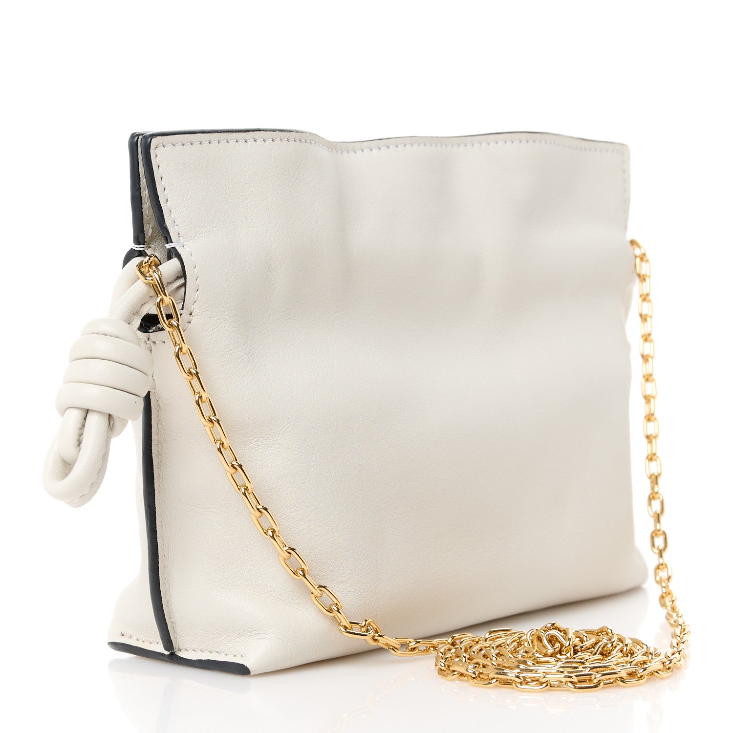 Loewe Calfskin Nano Flamenco Knot Clutch Soft White 4 of 11