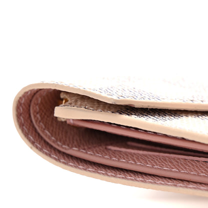 Louis Vuitton Damier Azur Victorine Wallet Rose Ballerine 8 of 8