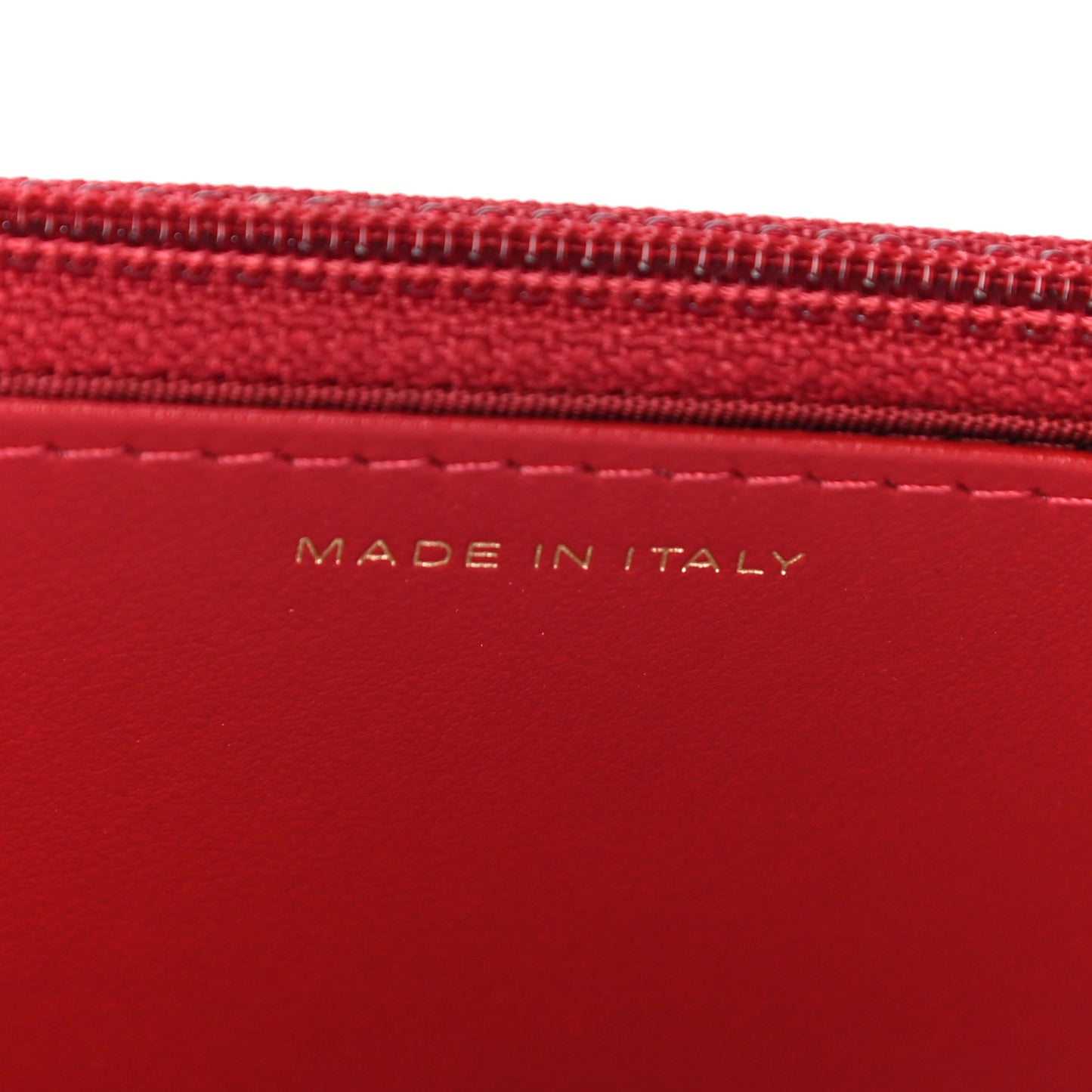 Caviar Camellia Embossed Wallet On Chain WOC Red