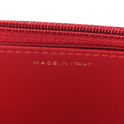 Chanel Caviar Camellia Embossed Wallet On Chain WOC Red 7 of 12