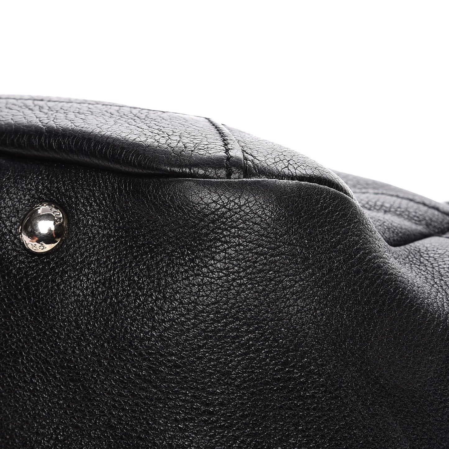 Vitello Daino Side Pocket Hobo Nero Black