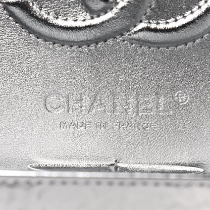 Chanel Hammered Metallic Calfskin Quilted Small Double Flap Silver 5 of 8