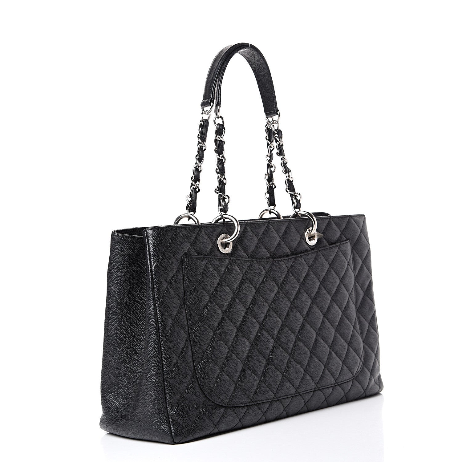 Chanel Caviar Quilted XL Grand Shopping Tote GST Black 2 of 11