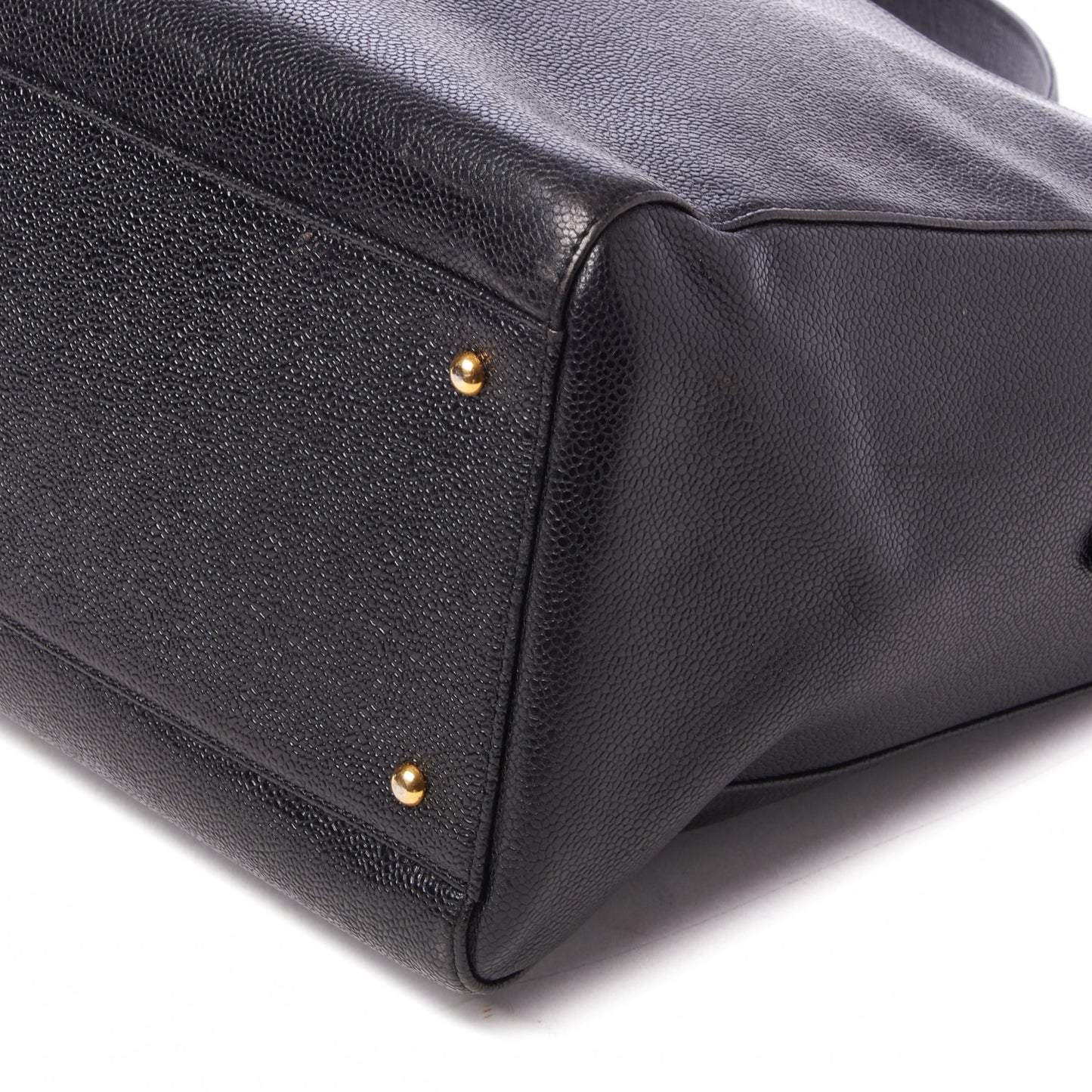 Caviar Large CC Shoulder Bag Black