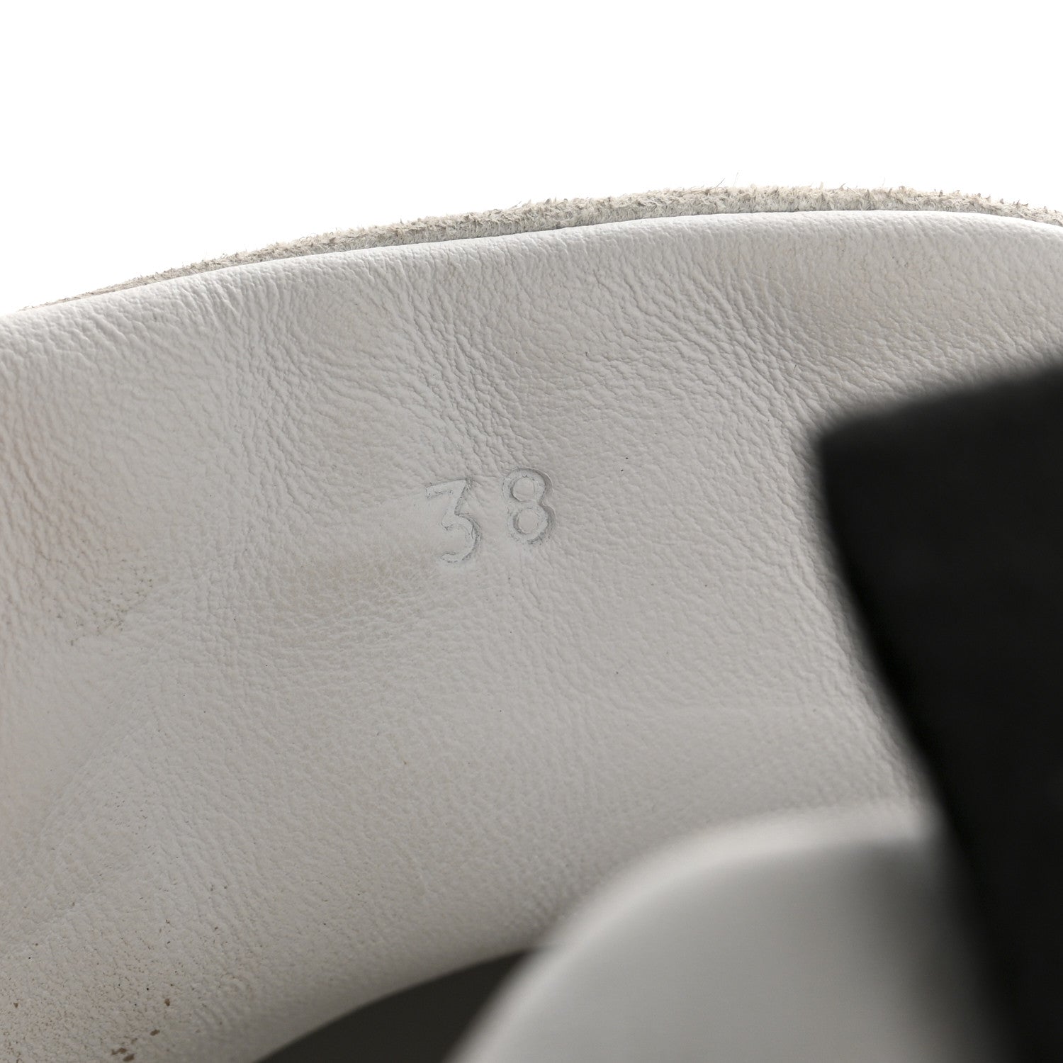 Hermes Goatskin Suede Goatskin Bouncing Sneakers 38 White Black 9 of 12
