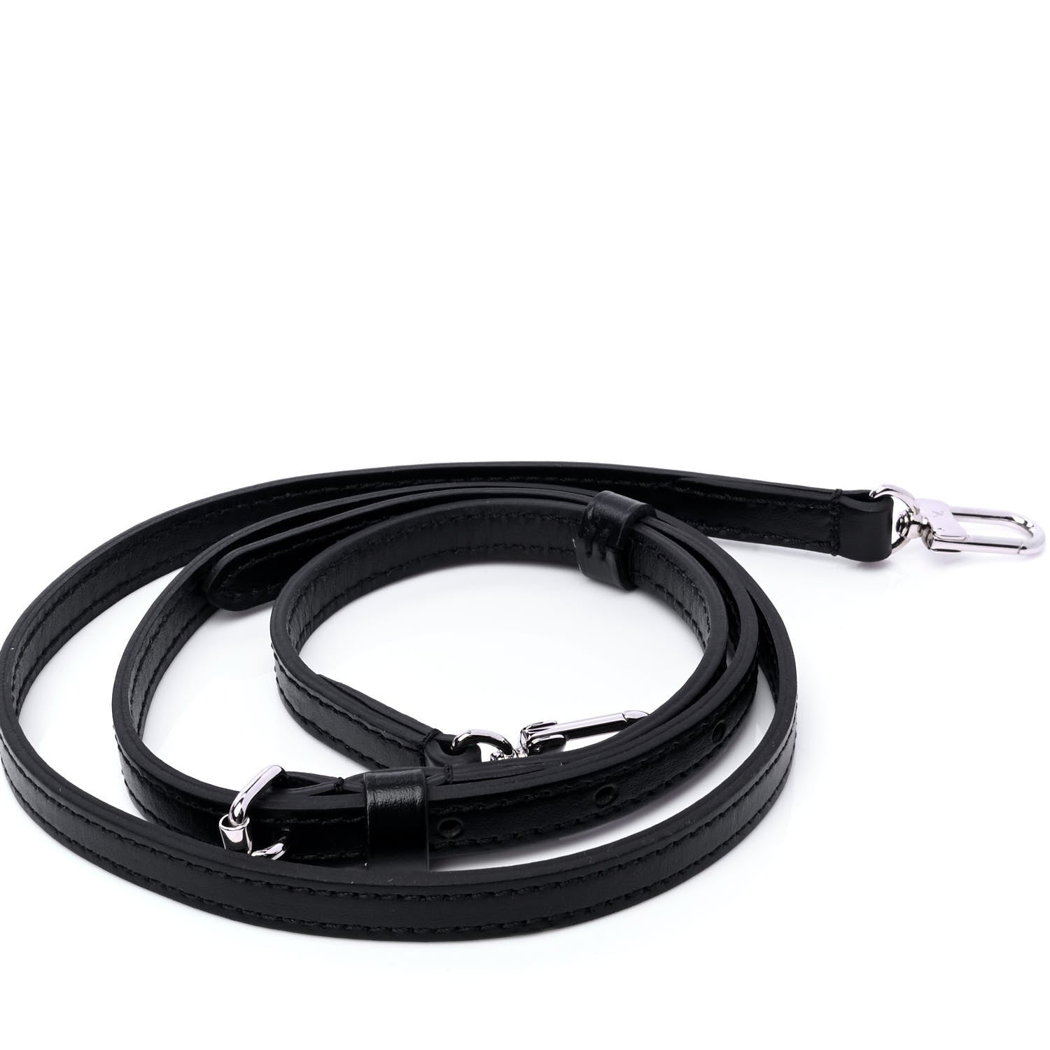 Louis Vuitton Calfskin 16mm Adjustable Shoulder Strap Black 3 of 5