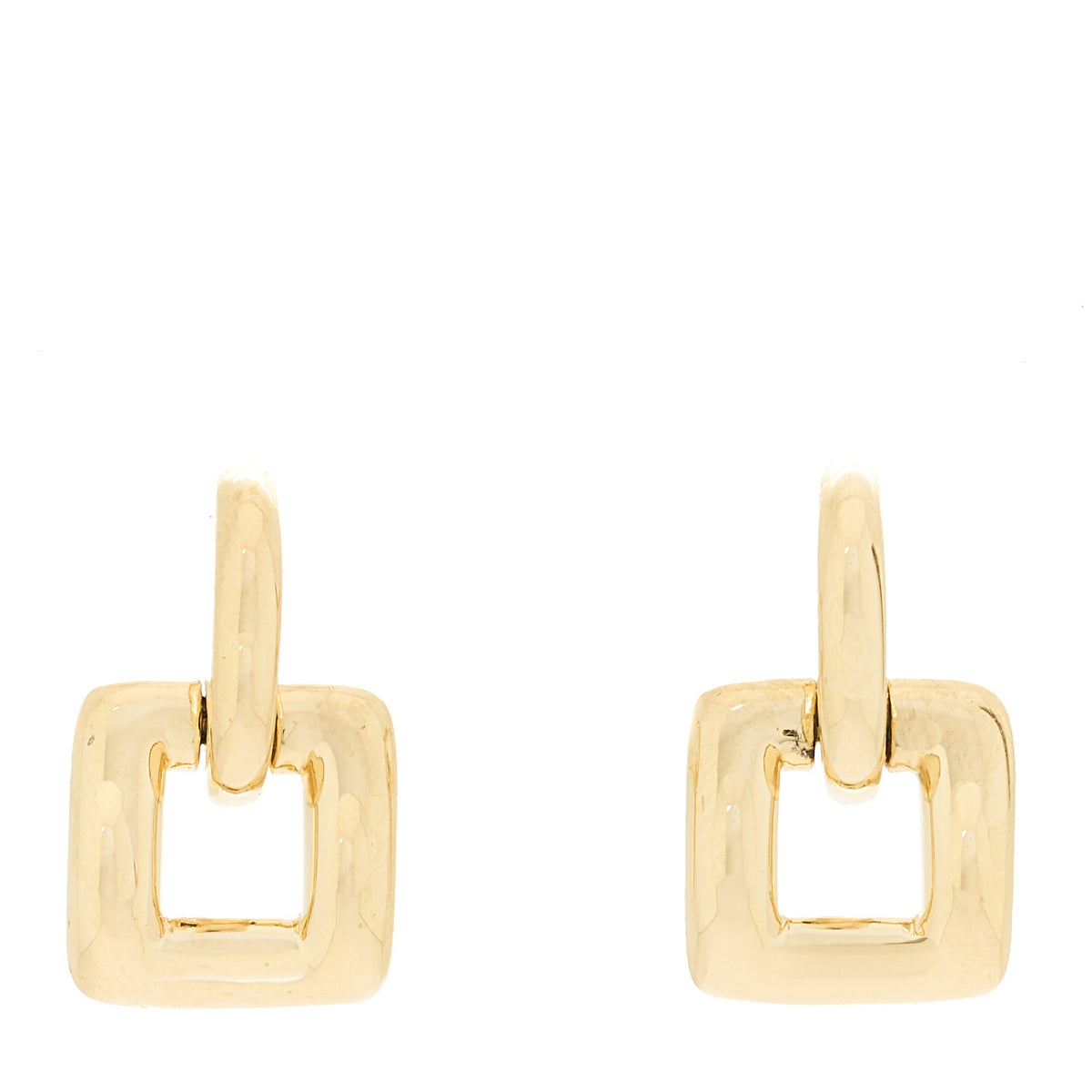 Tiffany 18K Yellow Gold Square Door Knocker Earrings 1 of 4