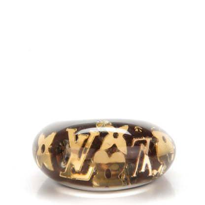 Louis Vuitton Resin Swarovski Inclusion Ring Large Marron 8 1 of 3
