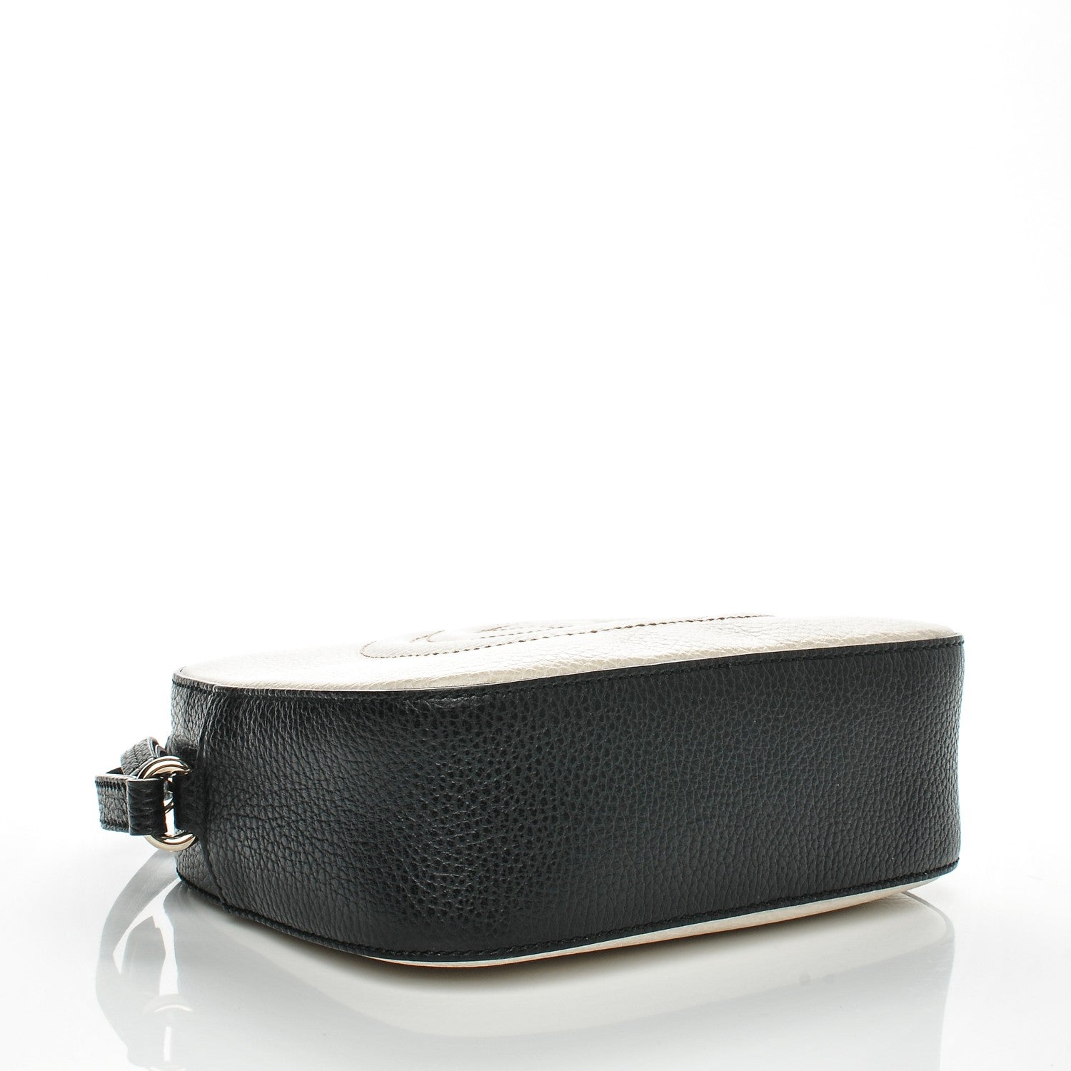 Gucci Dollar Calfskin Bi-Color Small Soho Disco Bag Mystic White Black 4 of 6