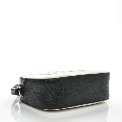 Gucci Dollar Calfskin Bi-Color Small Soho Disco Bag Mystic White Black 4 of 6