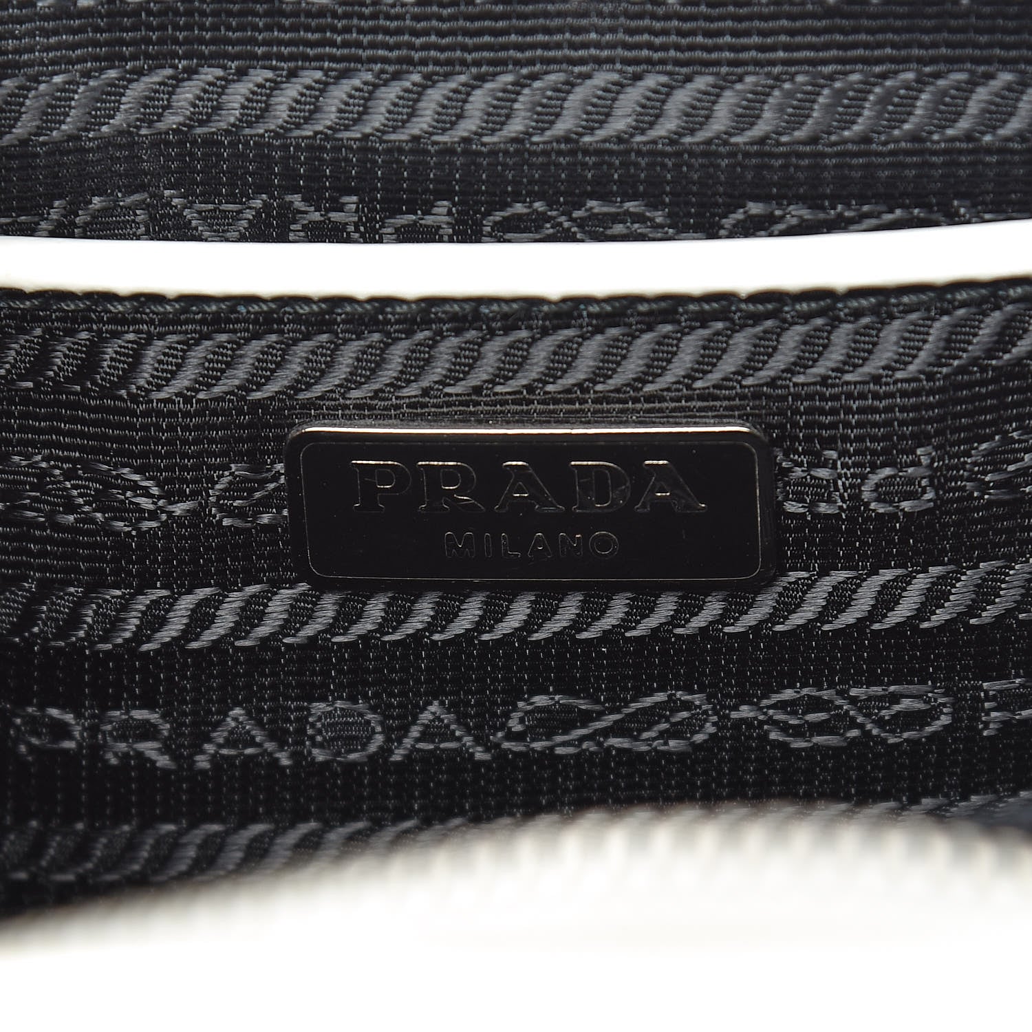 Prada Spazzolato Floral Crossbody White Black 6 of 13