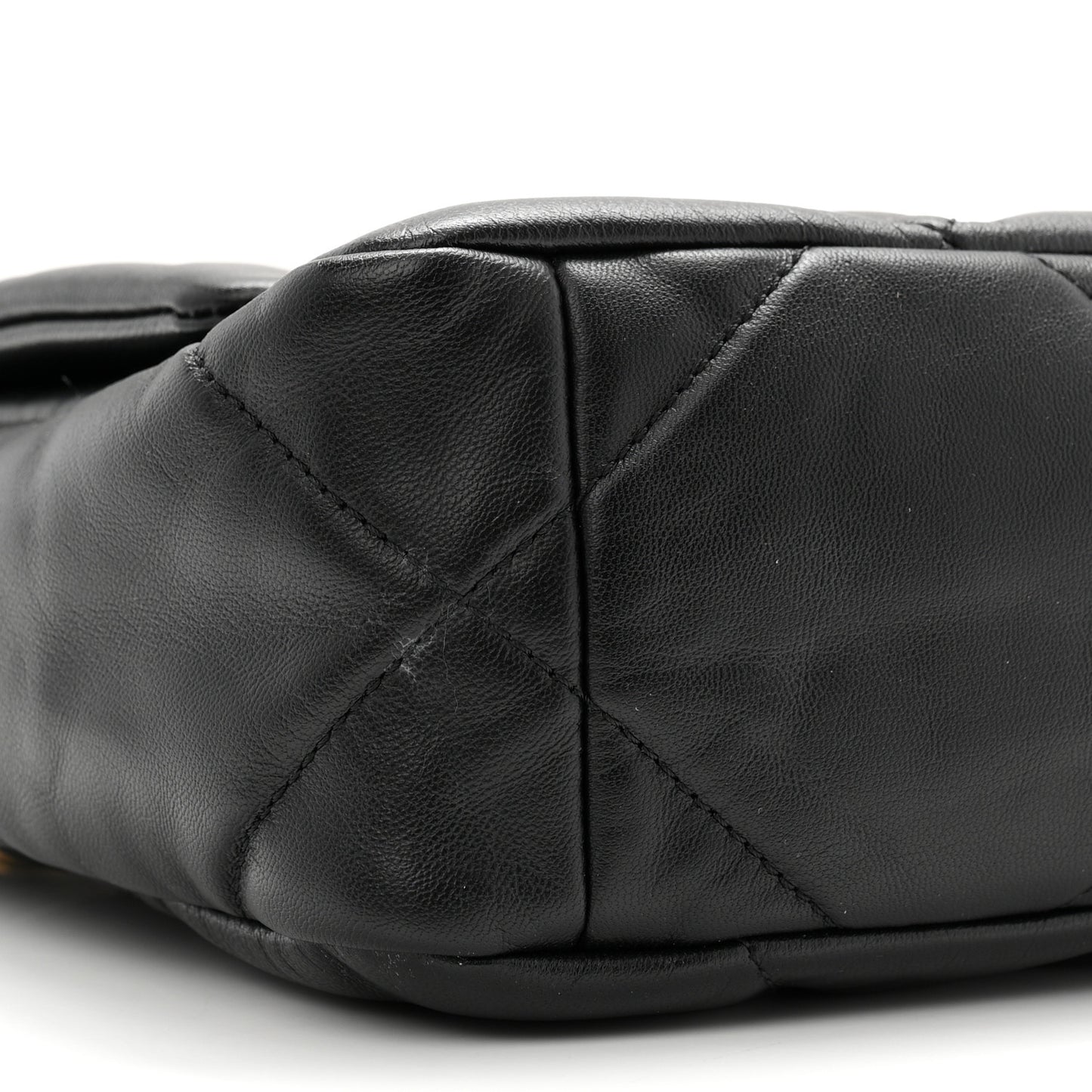 Goatskin Quilted Medium Chanel 19 Flap Black