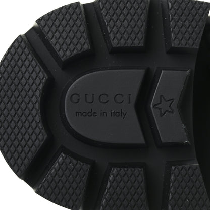 Gucci Calfskin Bee Star Embroidered Belt Ankle Boots 36 Black 6 of 7