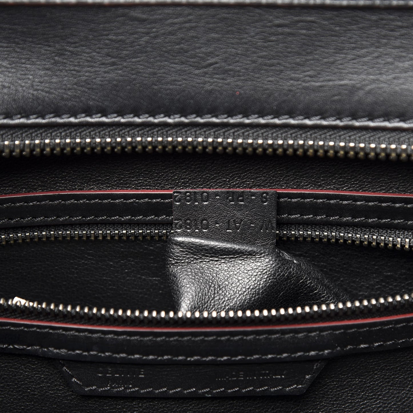 Smooth Calfskin Mini Luggage Black Pink