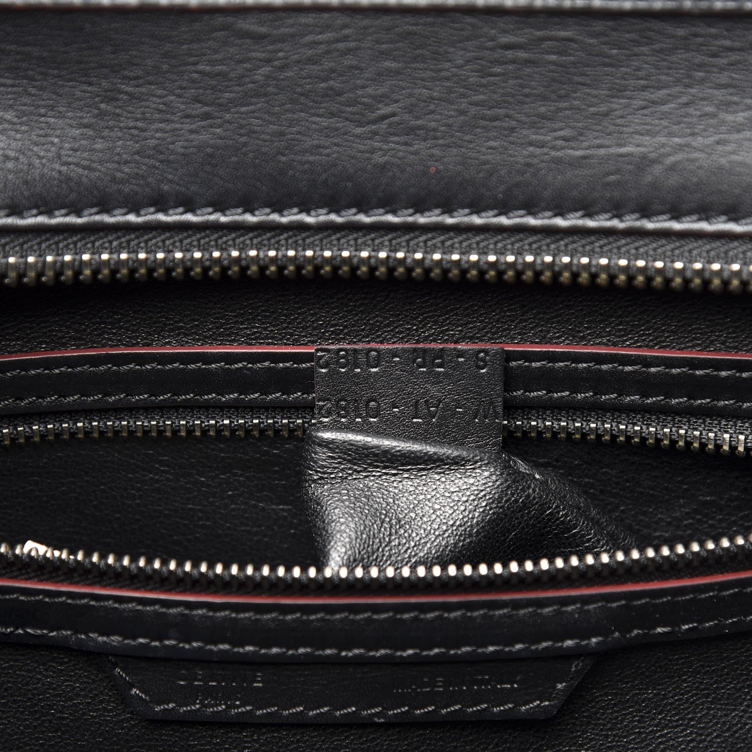 Celine Smooth Calfskin Mini Luggage Black Pink 8 of 9