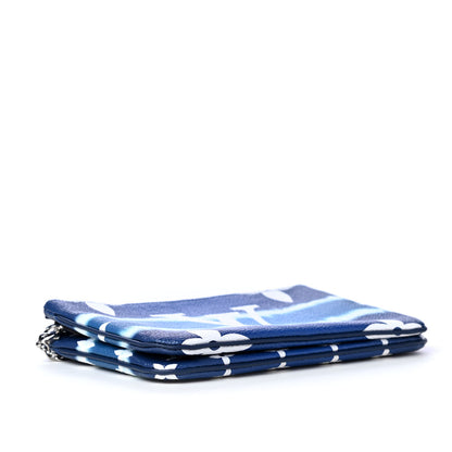 Louis Vuitton Monogram Giant Escale Double Zip Pochette Blue 3 of 5