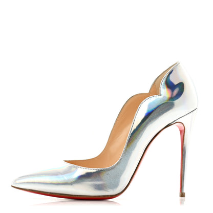 Christian Louboutin Specchio Laser Hot Chick 100 Pumps 37.5 Silver 1 of 11