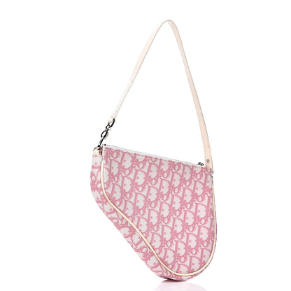 Christian Dior Monogram Mini Saddle Pochette Pink 3 of 12