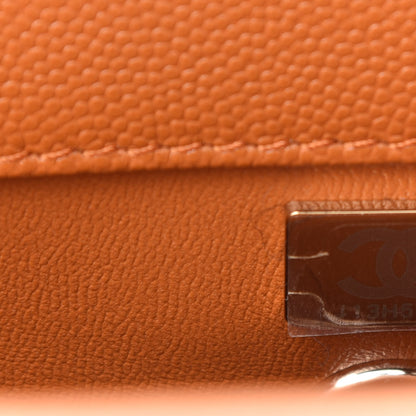 Chanel Caviar Quilted Mini Coco Handle Flap Light Brown 9 of 11