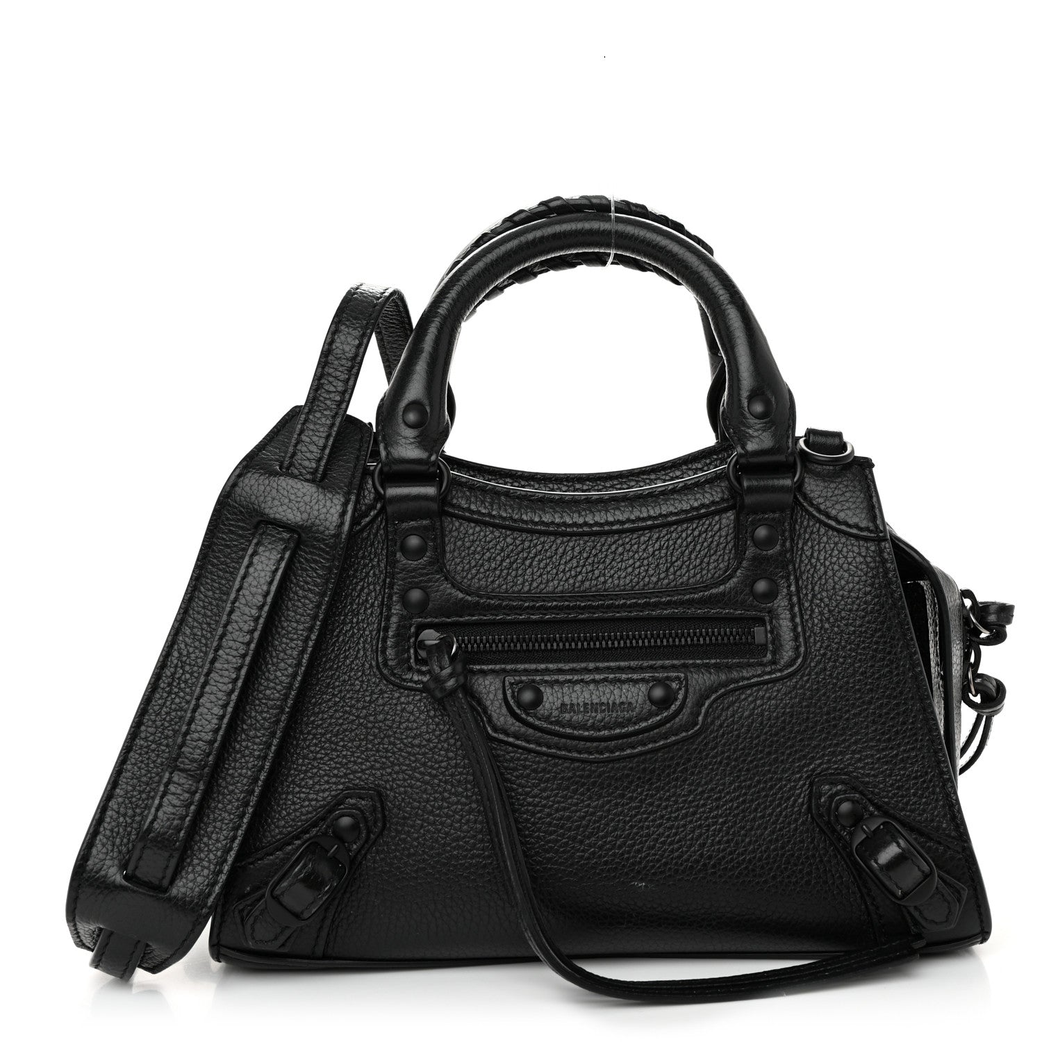 Balenciaga Grained Calfskin Neo Classic Black Hardware Mini City Black 1 of 10