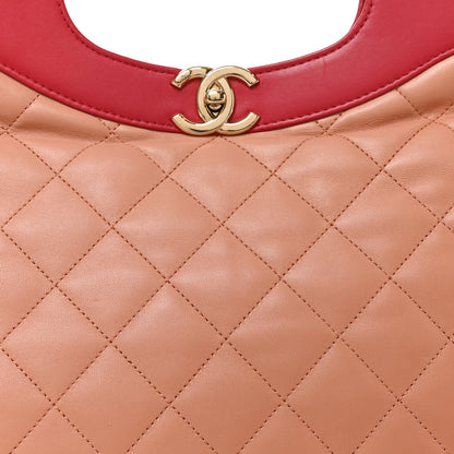 Chanel Aged Calfskin Quilted Large 31 Shopping Bag Beige Pink 8 of 10
