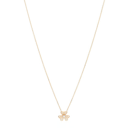 Van Cleef & Arpels 18K Yellow Gold Diamond Mini Frivole Pendant Pave Necklace 1 of 5
