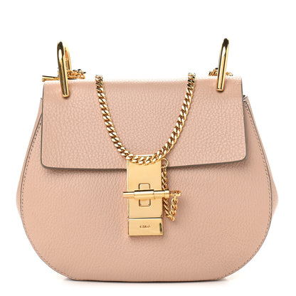 Chloe Grained Lambskin Mini Drew Shoulder Bag Cement Pink 1 of 8