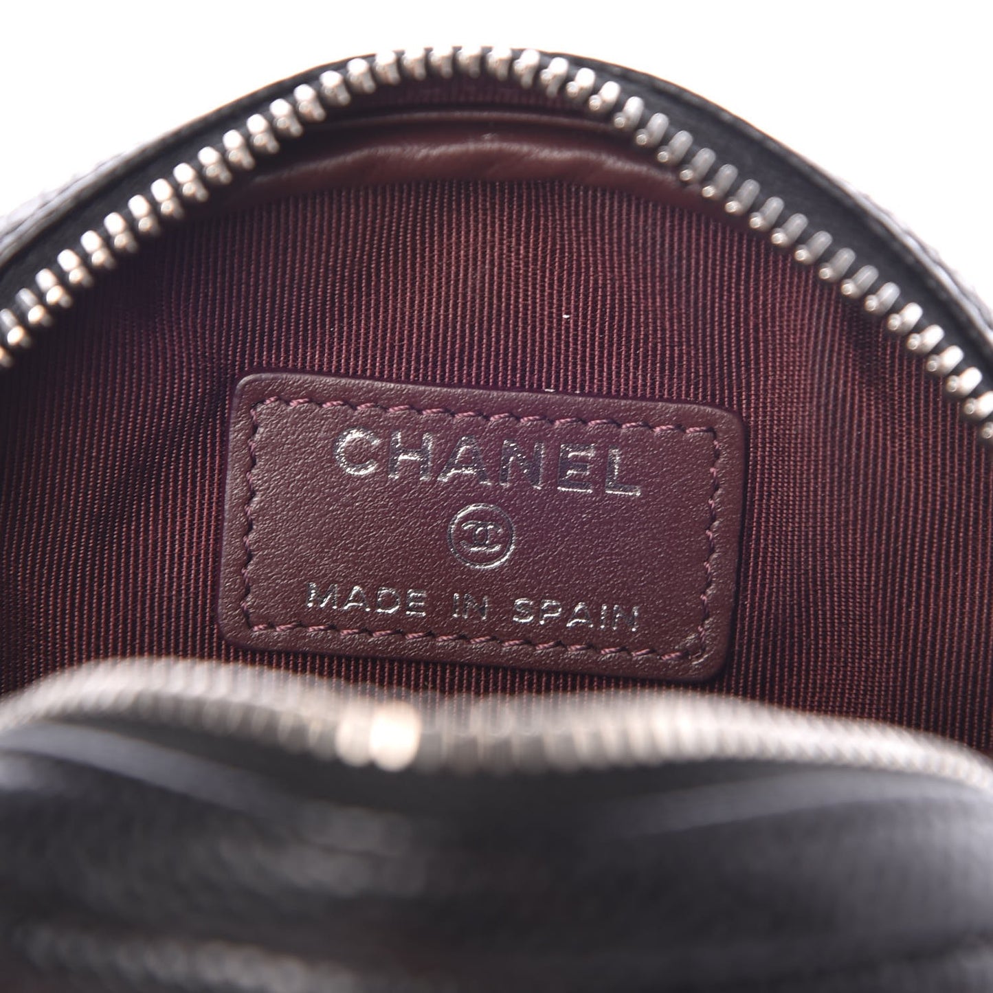 Caviar Quilted Zip Around Classic Coin Purse Black