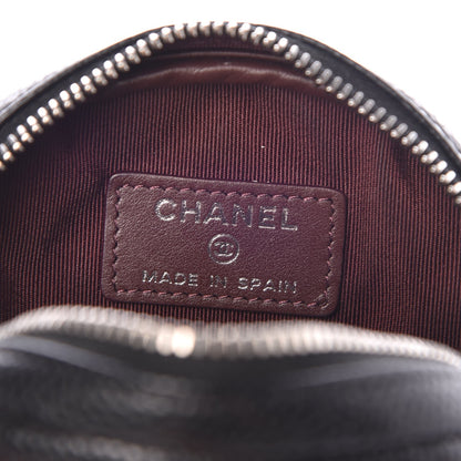 Chanel Caviar Quilted Zip Around Classic Coin Purse Black 6 of 10