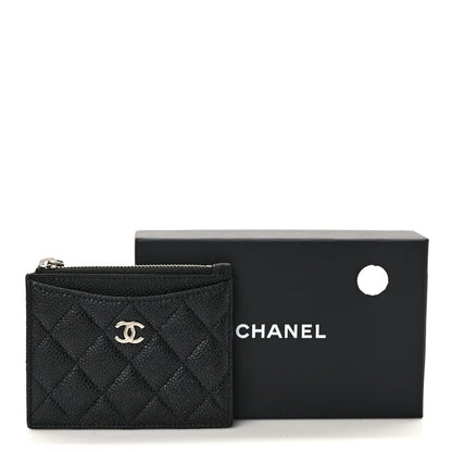 Chanel Caviar Quilted CC Zip Card Holder Black 9 of 9