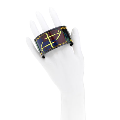Hermes Enamel Printed Quadrige Extra Wide Bracelet 65 Africa 2 of 5