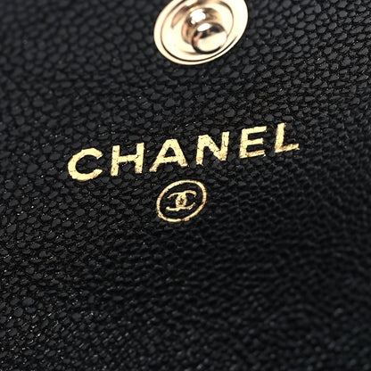 Chanel Caviar Quilted Boy Flap Card Holder Black 6 of 10