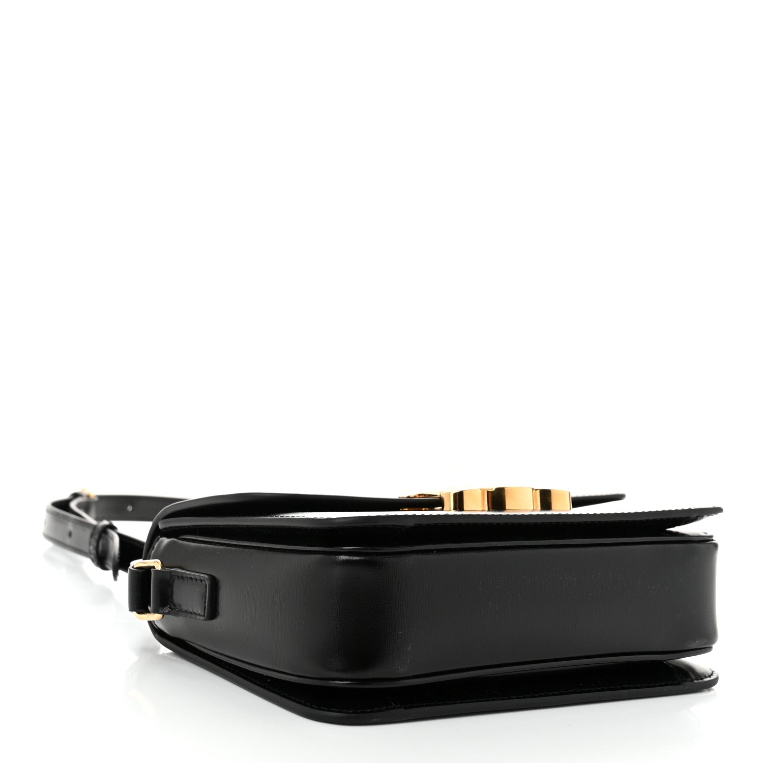 Celine Shiny Calfskin Teen Triomphe Black 4 of 10