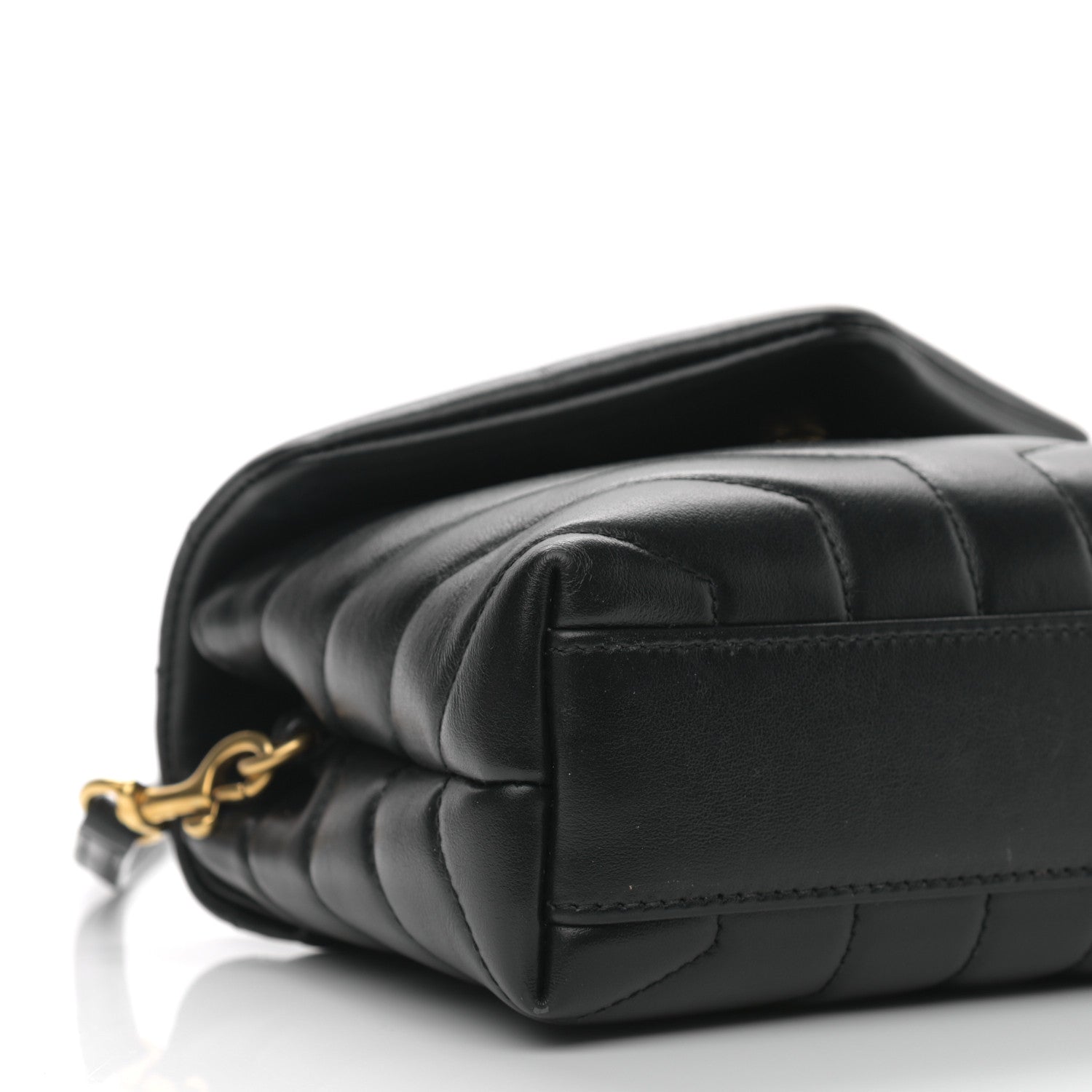 Saint Laurent Calfskin Y Quilted Monogram Toy Loulou Crossbody Bag Black 9 of 10